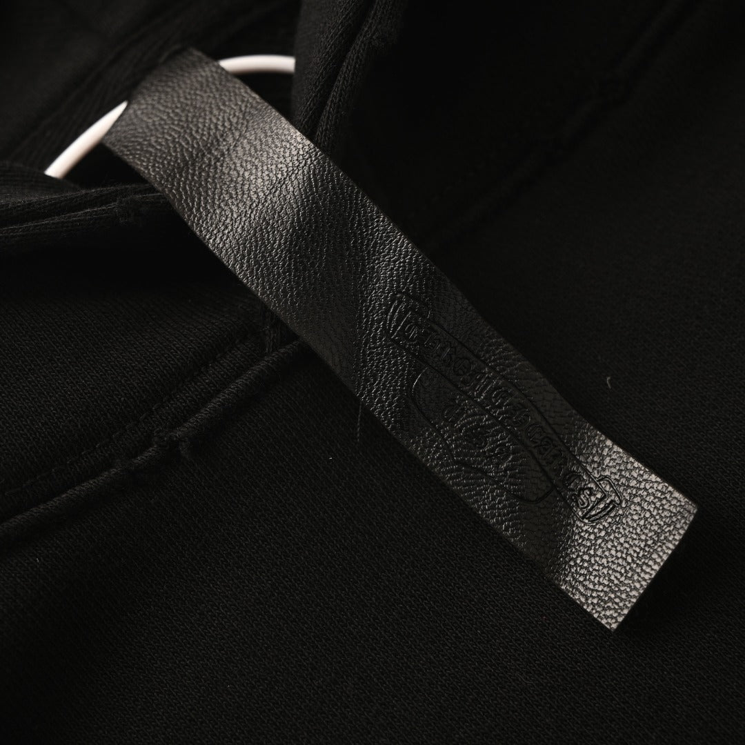Chrome Hearts Horseshoe Logo Heather Grey Embroidered Hoodie