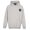 Chrome Hearts Horseshoe Logo Heather Grey Navy Embroidered Hoodie