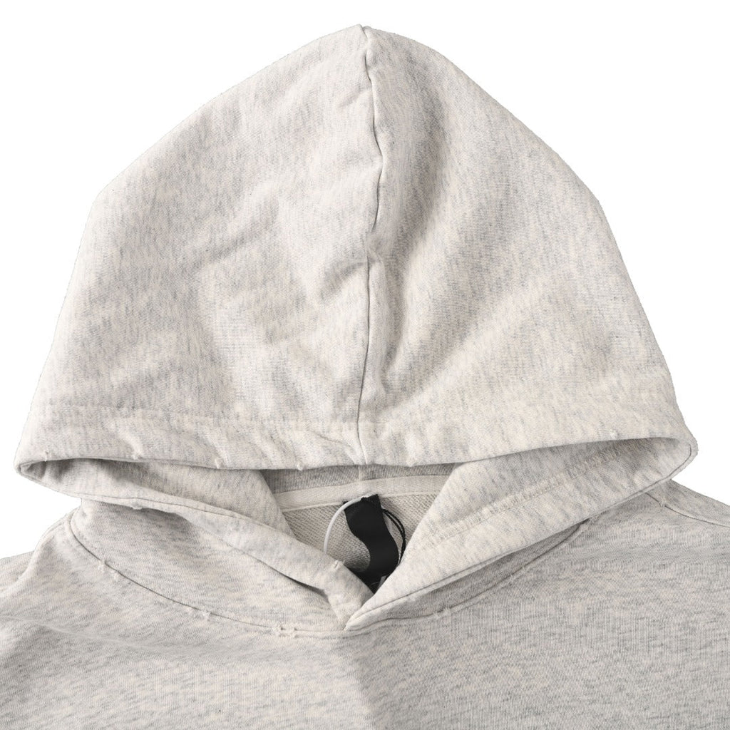 Chrome Hearts Horseshoe Logo Heather Grey Navy Embroidered Hoodie