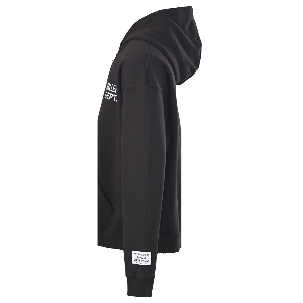 Gallery Dept Black Logo Full Zip Hoodie