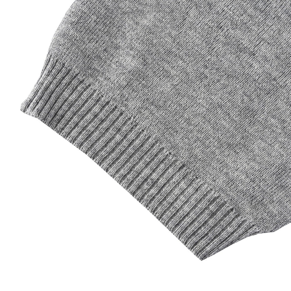 Burberry Grey Knit Short Sleeve Polo Shirt
