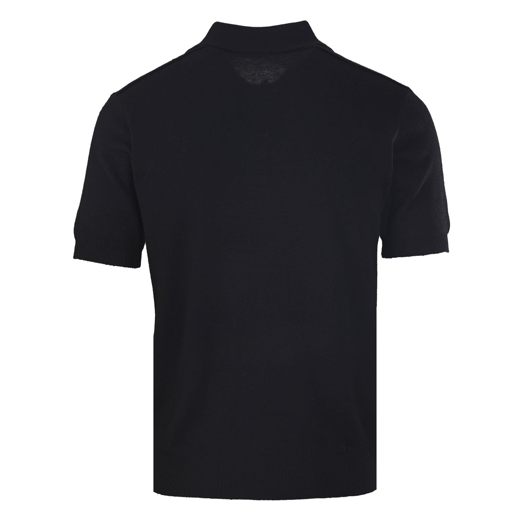 Burberry Black Knit Short Sleeve Polo Shirt