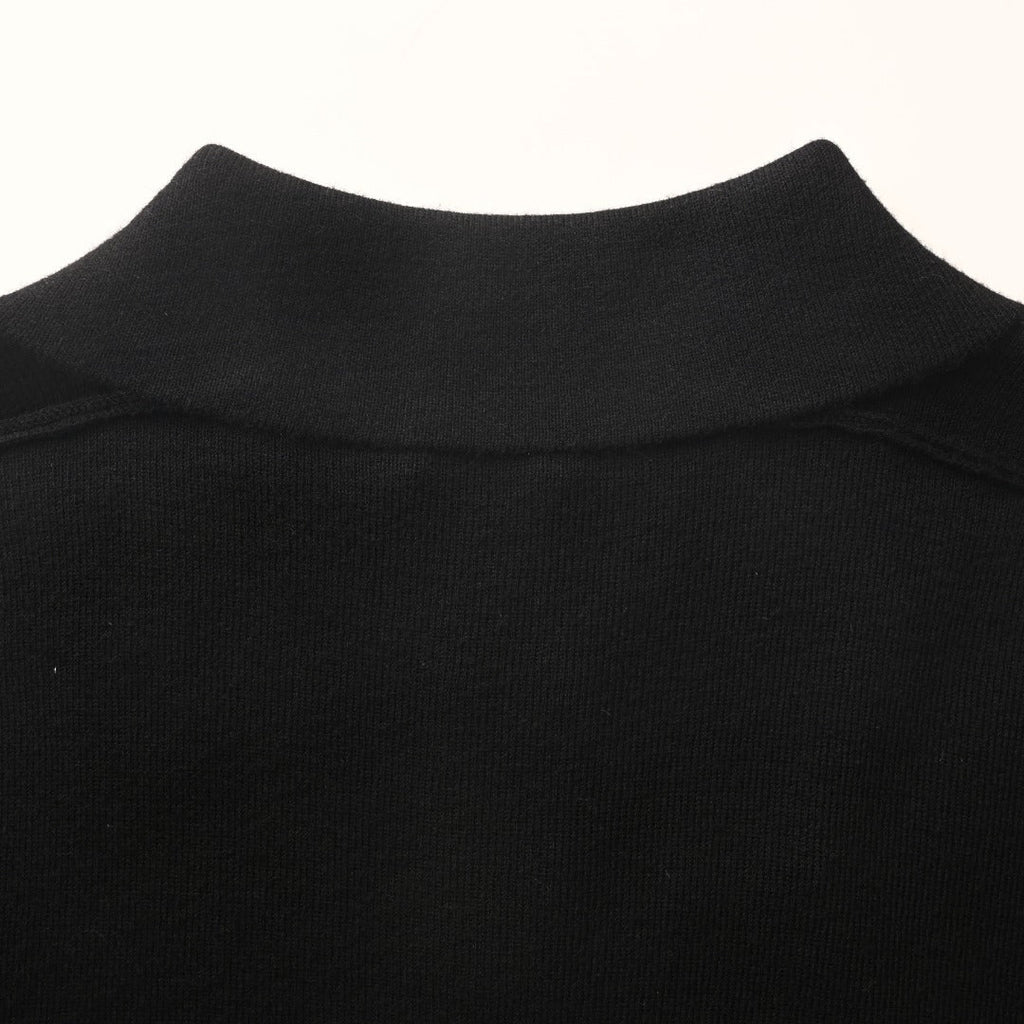 Burberry Black Knit Short Sleeve Polo Shirt