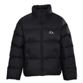 Balenciaga Black Embroidered Logo Stand Collar Puffer Jacket