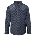 Gucci GG Monogram Blue Denim Long Sleeve Shirt