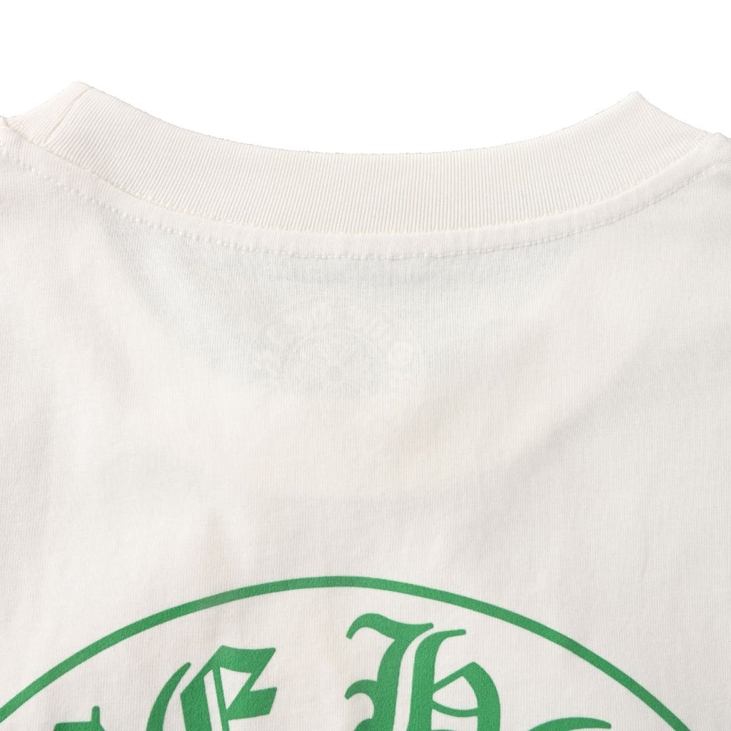 Chrome Hearts White STAFF Horseshoe Pocket Long Sleeve Tee