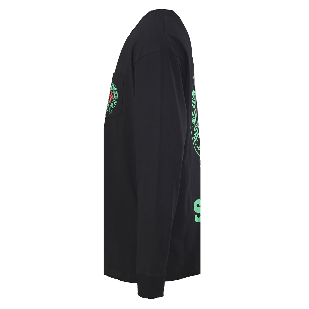 Chrome Hearts Black STAFF Horseshoe Pocket Long Sleeve Tee