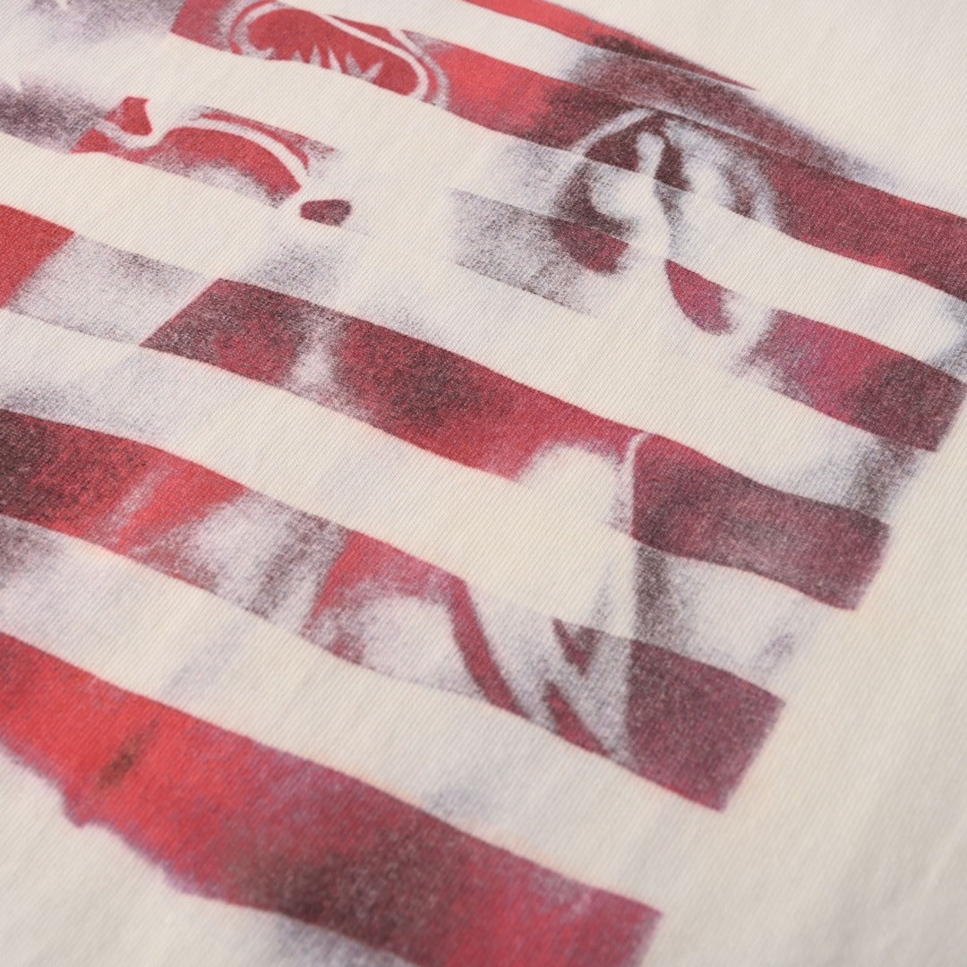 Chrome Hearts Black White Raglan Sleeve Flag Print Long Sleeve Tee