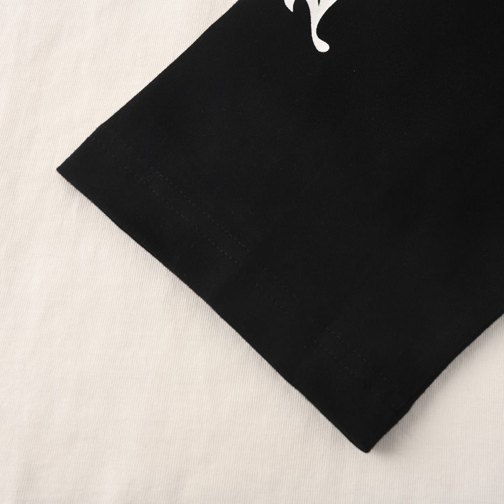 Chrome Hearts Black White Raglan Sleeve Flag Print Long Sleeve Tee