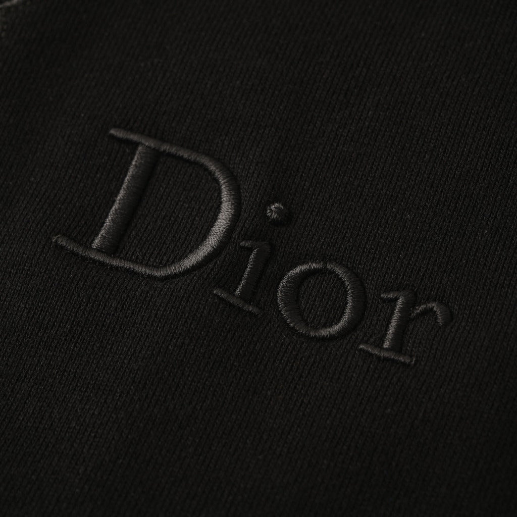 Dior Black Wreath Embroidery Crew Neck Sweatshirt