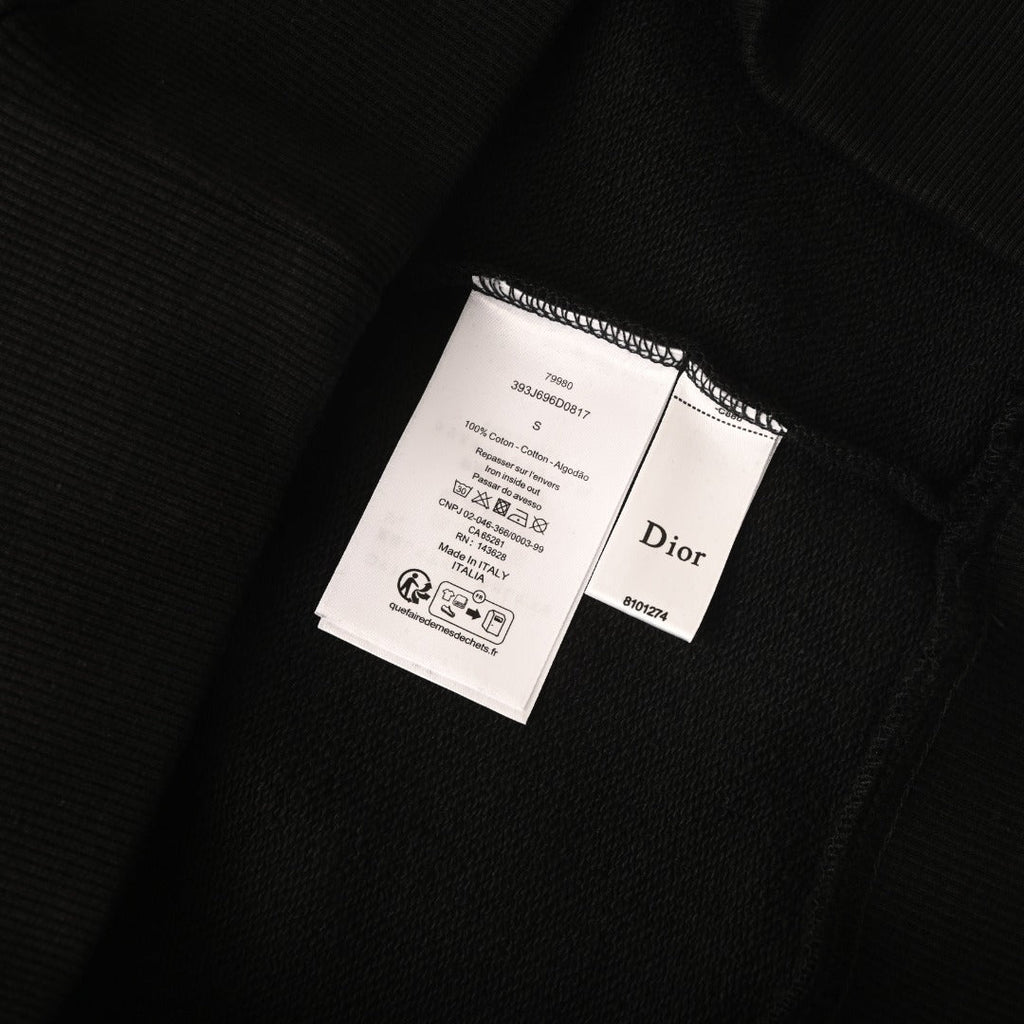 Dior Black Wreath Embroidery Crew Neck Sweatshirt