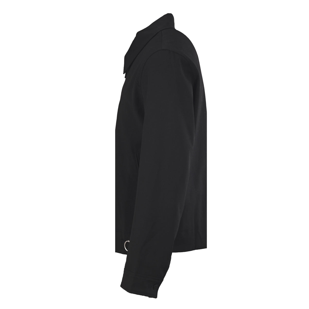 Dior Black Zip-Up Collared Jacket with D-Ring Buckle