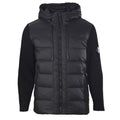 Burberry Black Hooded Hybrid Knit Sleeve Puffer Jacket