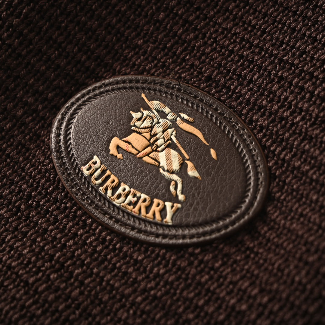 Burberry Black Hooded Hybrid Knit Sleeve Puffer Jacket
