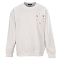 Chrome Hearts White Multicolor Cross Embroidered Horseshoe Crew Sweatshirt