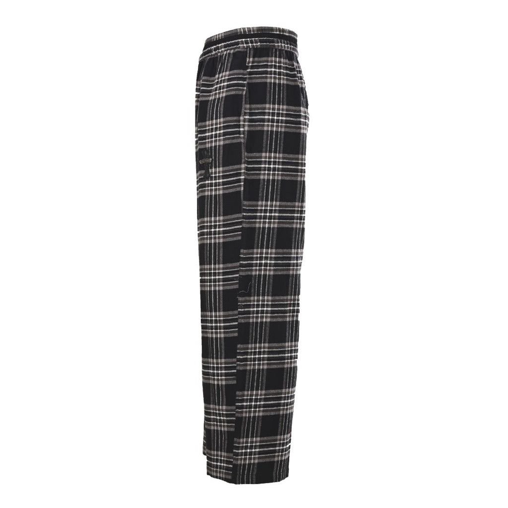 Chrome Hearts Black Plaid Drawstring Wide Leg Pants