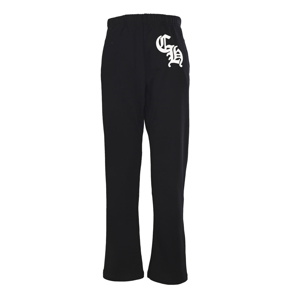 Chrome Hearts Black Gothic Logo Straight Sweatpants