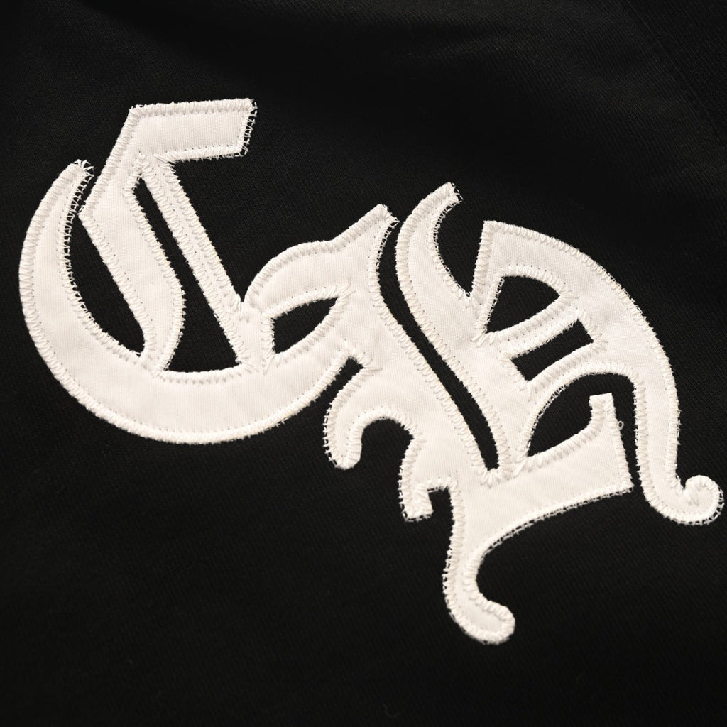 Chrome Hearts Black Gothic Logo Straight Sweatpants